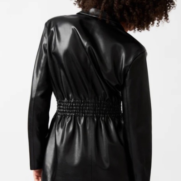 Steve Madden - FRIDA FAUX LEATHER BLAZER BLACK NWT - Picture 2 of 7